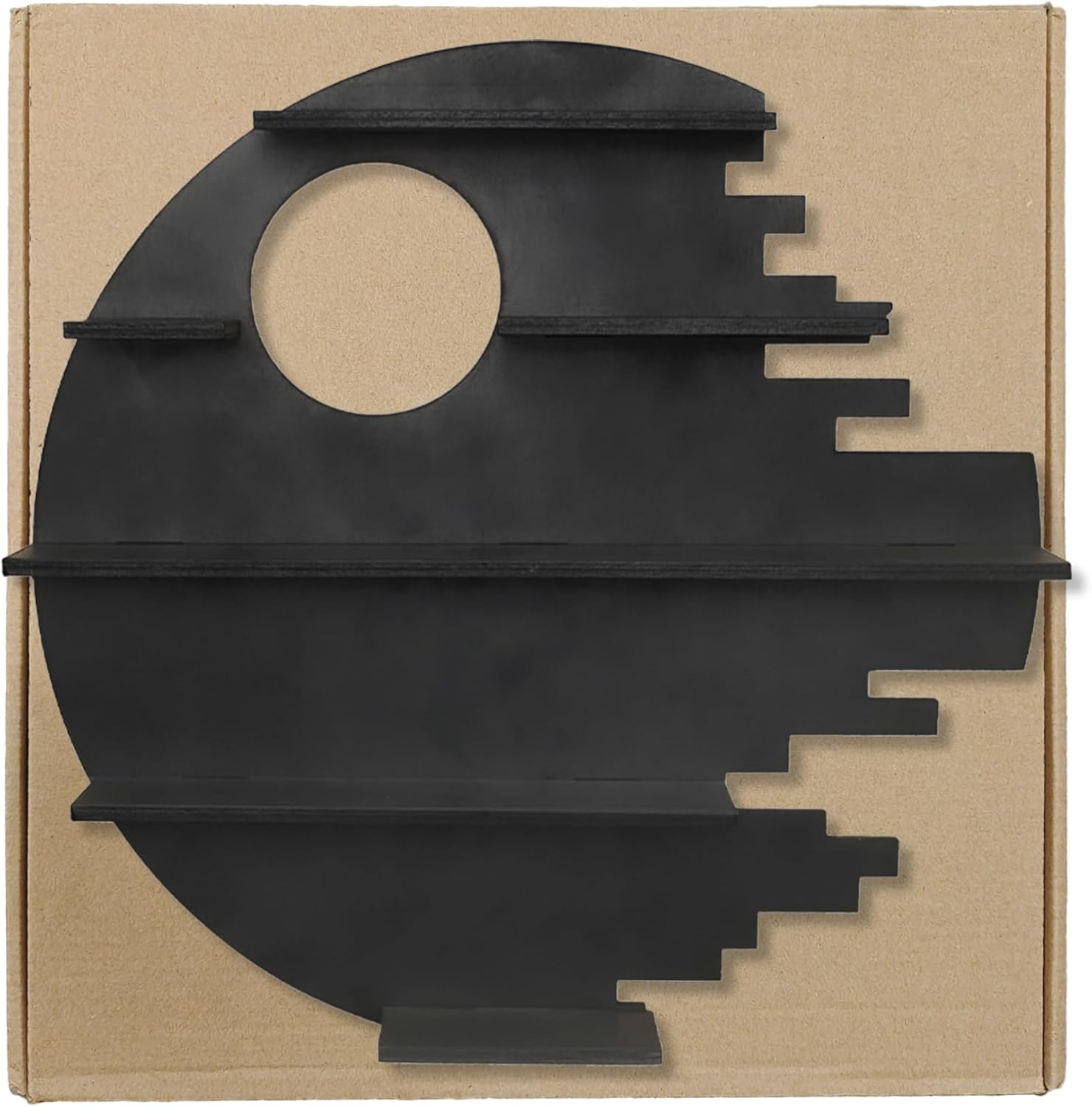 Wooden Moon Shelf with RGB Lights, Crystal Shelf Display for Wall Rock Gem Stone Shelf Witchy Trinkets Holder Boho Wall Decor Floating Shelves for Nail Polish & Essential Oil