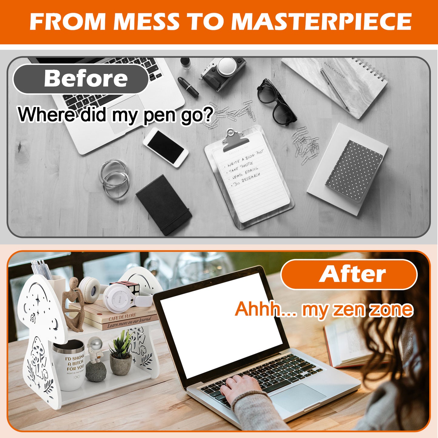 FNYDOX Mushroom Desktop Shelf