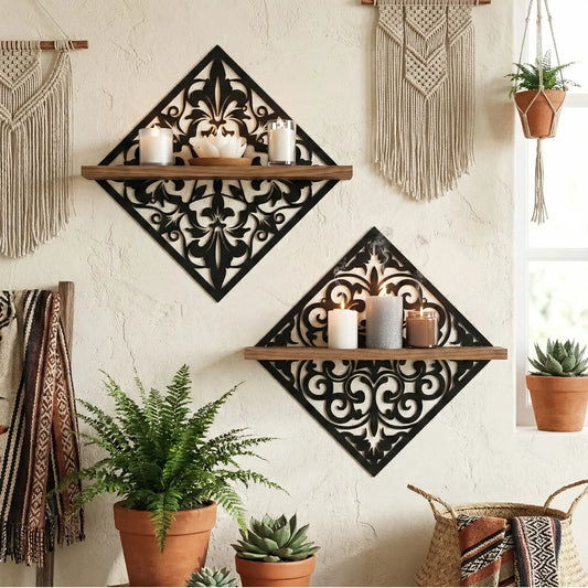 FNYDOX Metal Floating Shelf (2PCS)