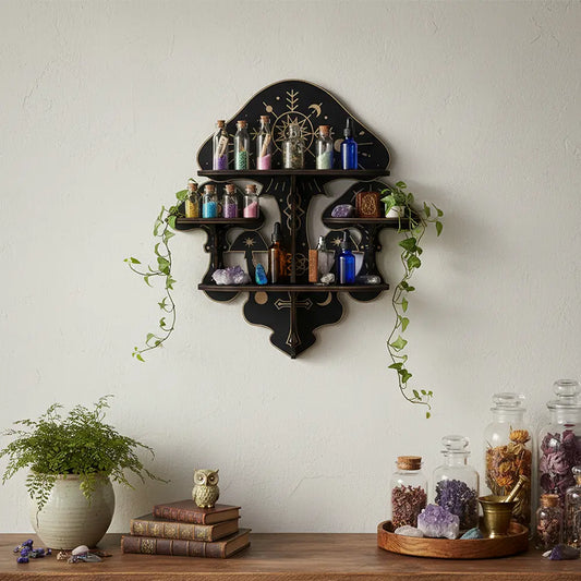 FNYDOX Wooden Mushroom Floating Shelves