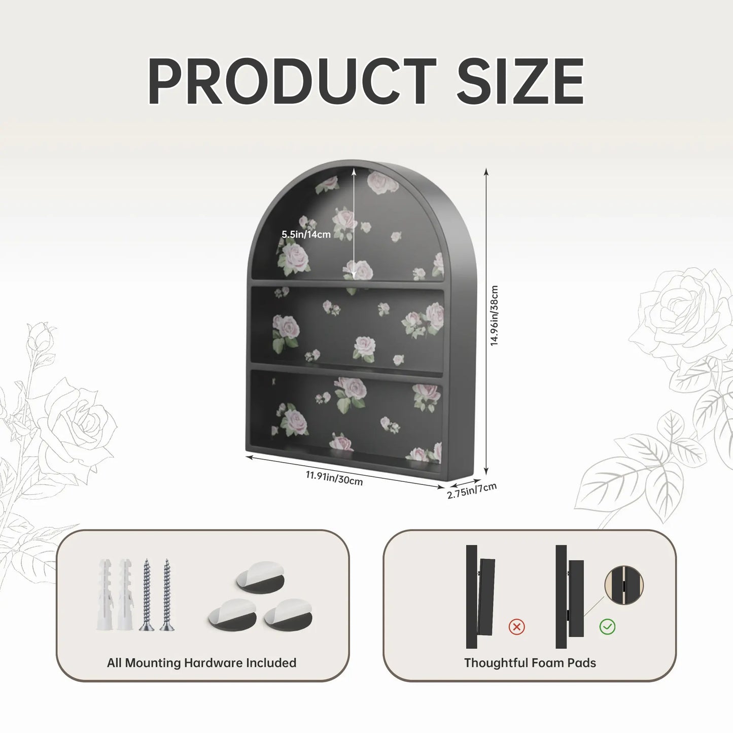FNYDOX Arched Wall Shelf (Rose)