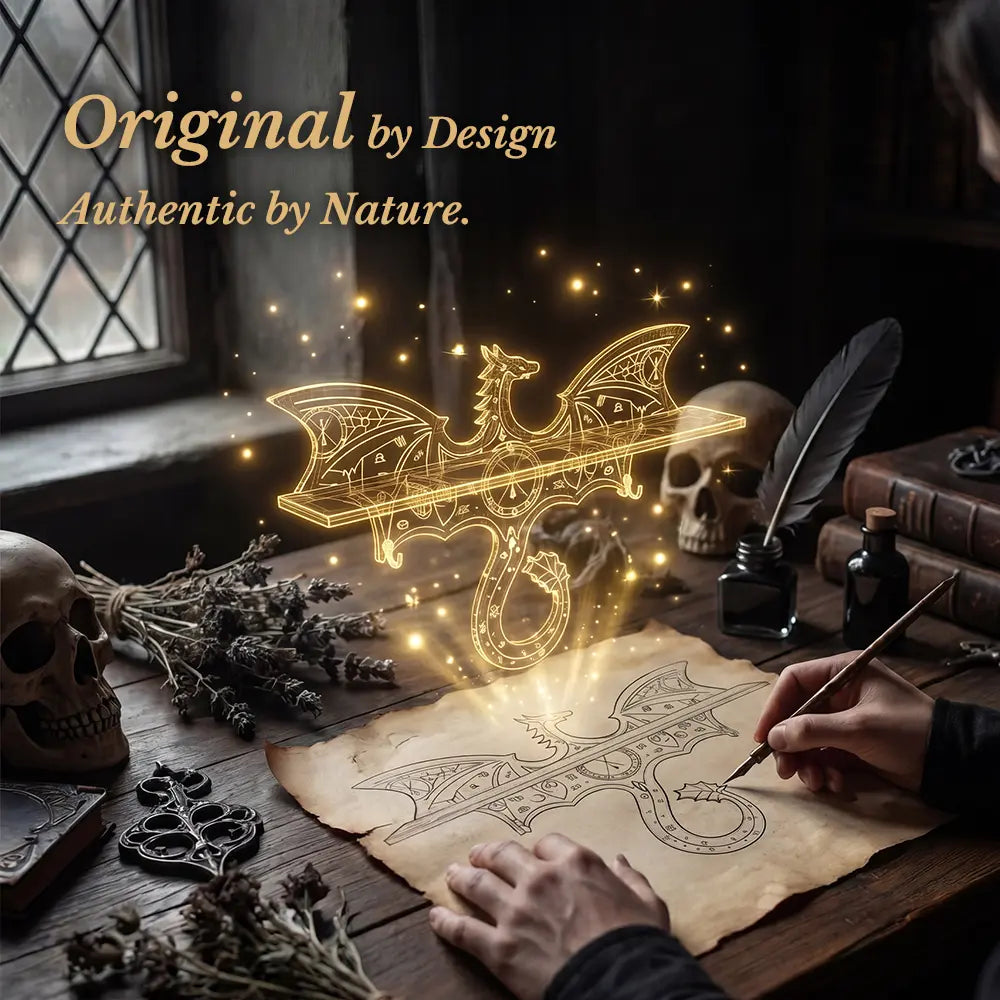 FNYDOX Fantasy Decor Dragon Shelf