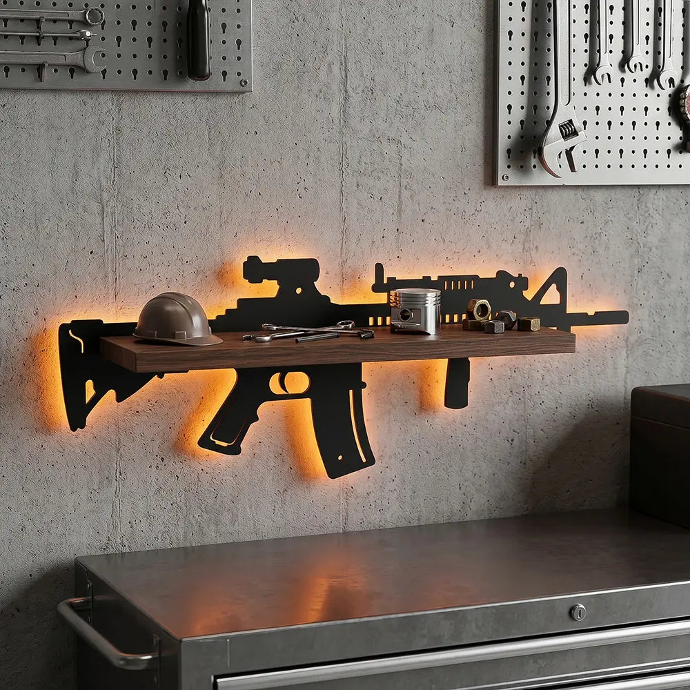 FNYDOX Room Decor for Men - M416 Gun Shelf