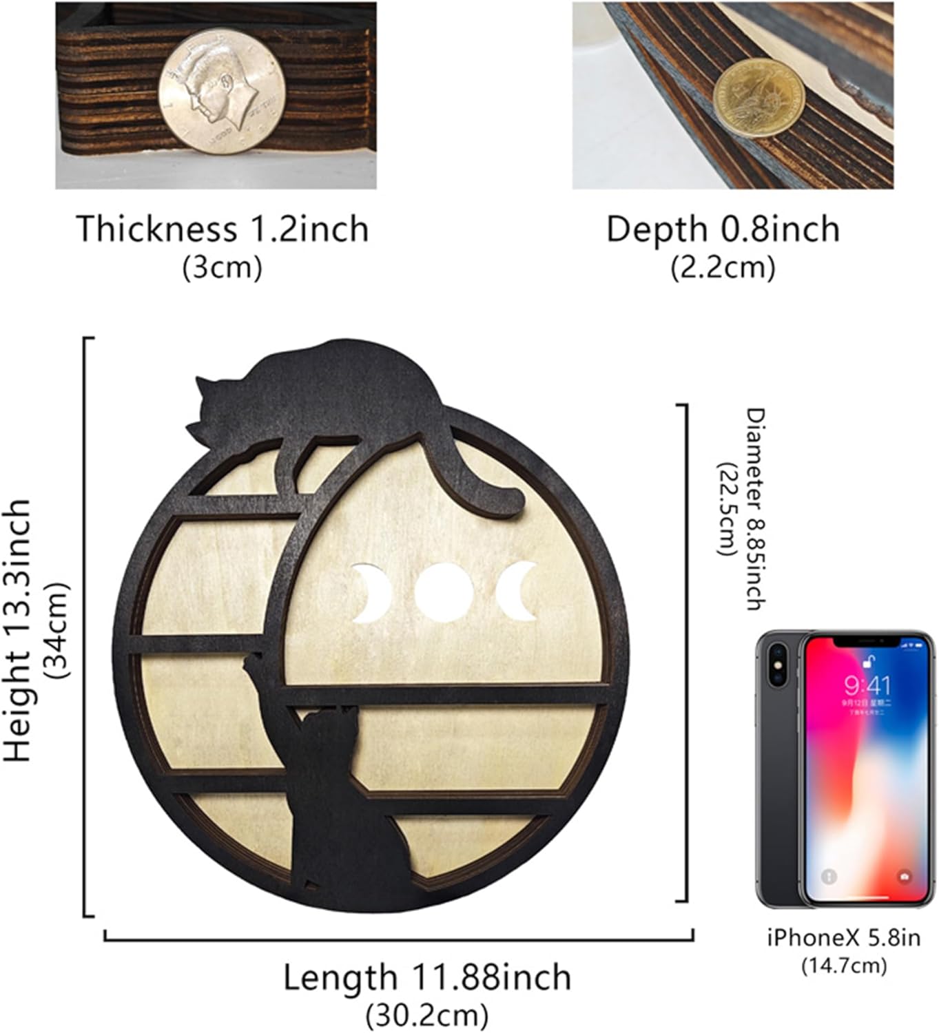 FNYDOX Crystal Display Shelf (Cats & The Moon)