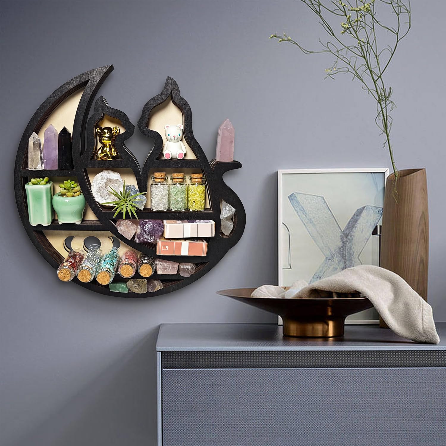 FNYDOX Cats on The Moon Shelf