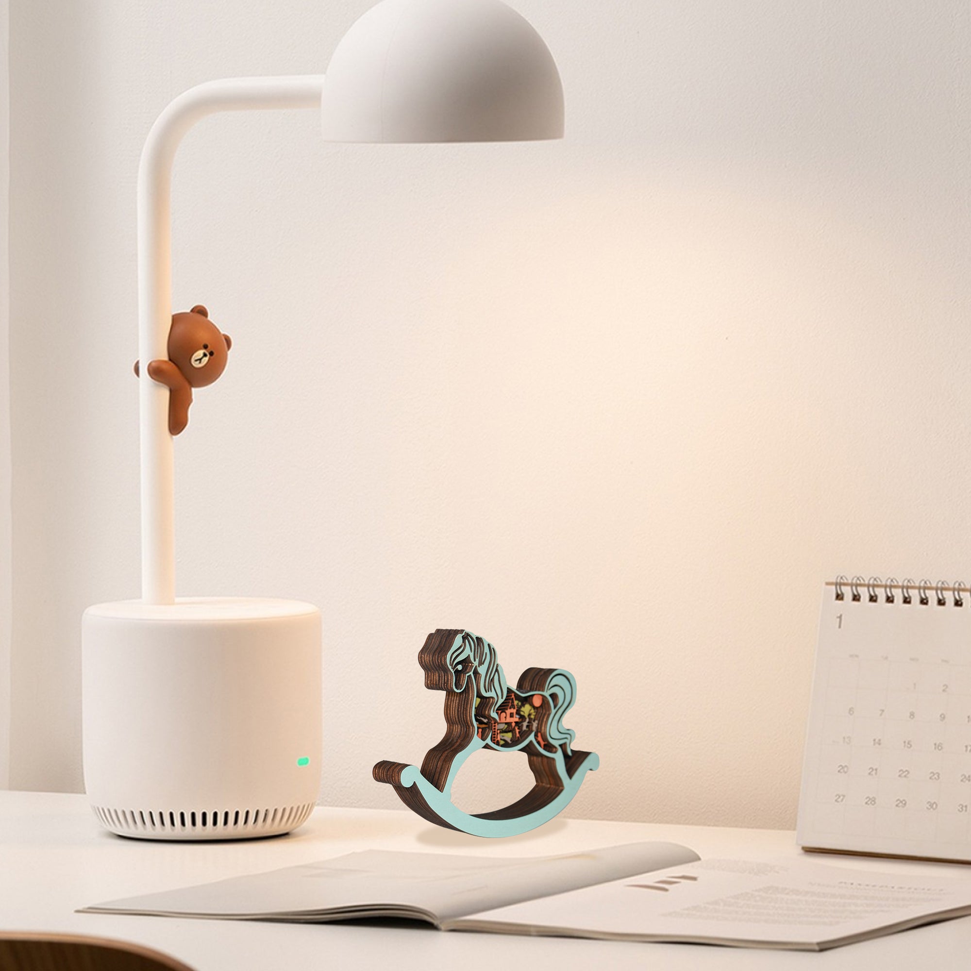 Wooden Rocking Horse Carving Handcraft Gift