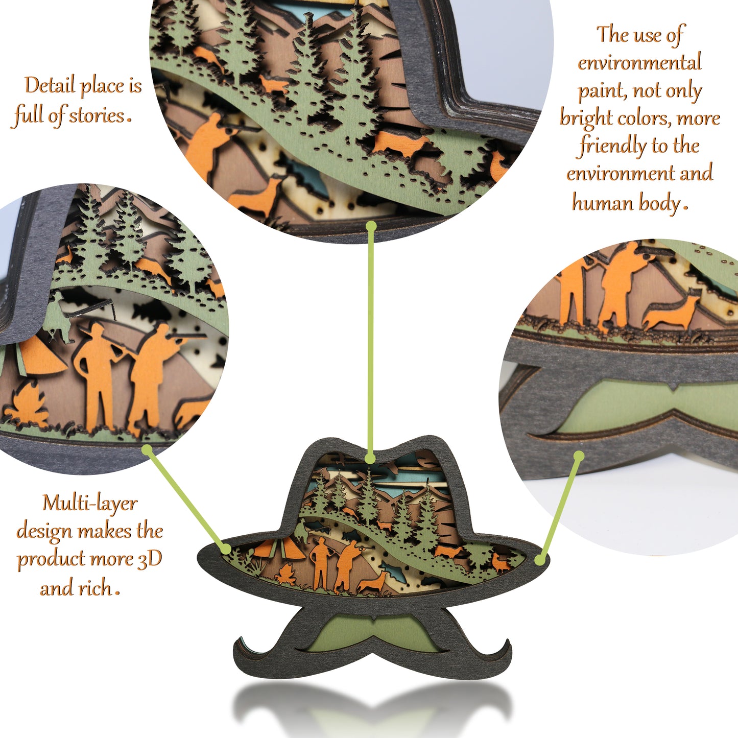 Wooden Father's Day Carving Handcraft Gift