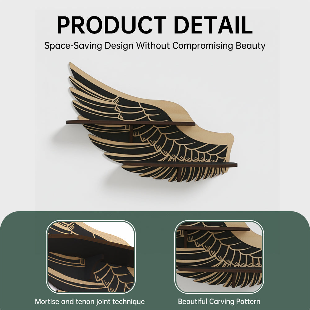 Griffin Wings Crystal Display Shelf, Rock Gem Stone Holder, Essential Oils Nail Polish Organizer, Trinket Knick Knack Shelf Wall Mounted, Witch Witchy Wiccan Home Decor