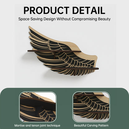 Griffin Wings Crystal Display Shelf, Rock Gem Stone Holder, Essential Oils Nail Polish Organizer, Trinket Knick Knack Shelf Wall Mounted, Witch Witchy Wiccan Home Decor