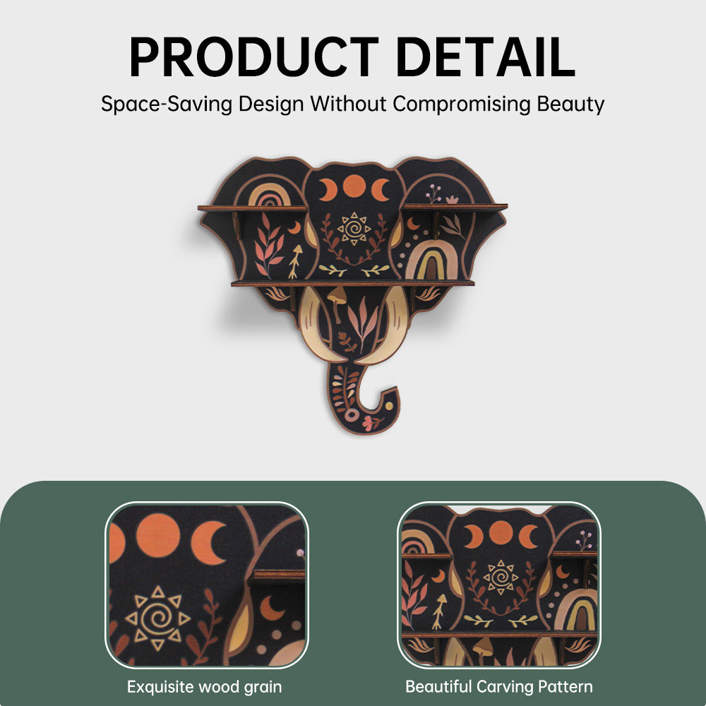 [Floating Shelf]1pc Wooden Wall Shelf, Crystal Display Shelf For Living Room, Bedroom, Rock Gem Stone Storage Organizer, Essential Oil Holder Hanging Case, Meditation Art Spiritual Gift, Wall Decoration, Perfect Gift