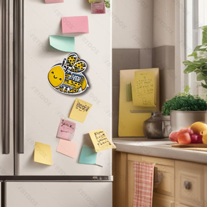Bee Wood Carving Refrigerator Magnet Pendant