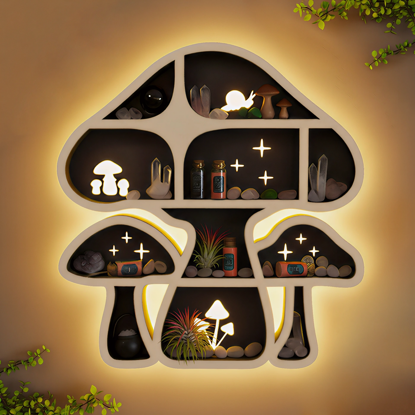 FNYDOX Mushroom Shelf with LED