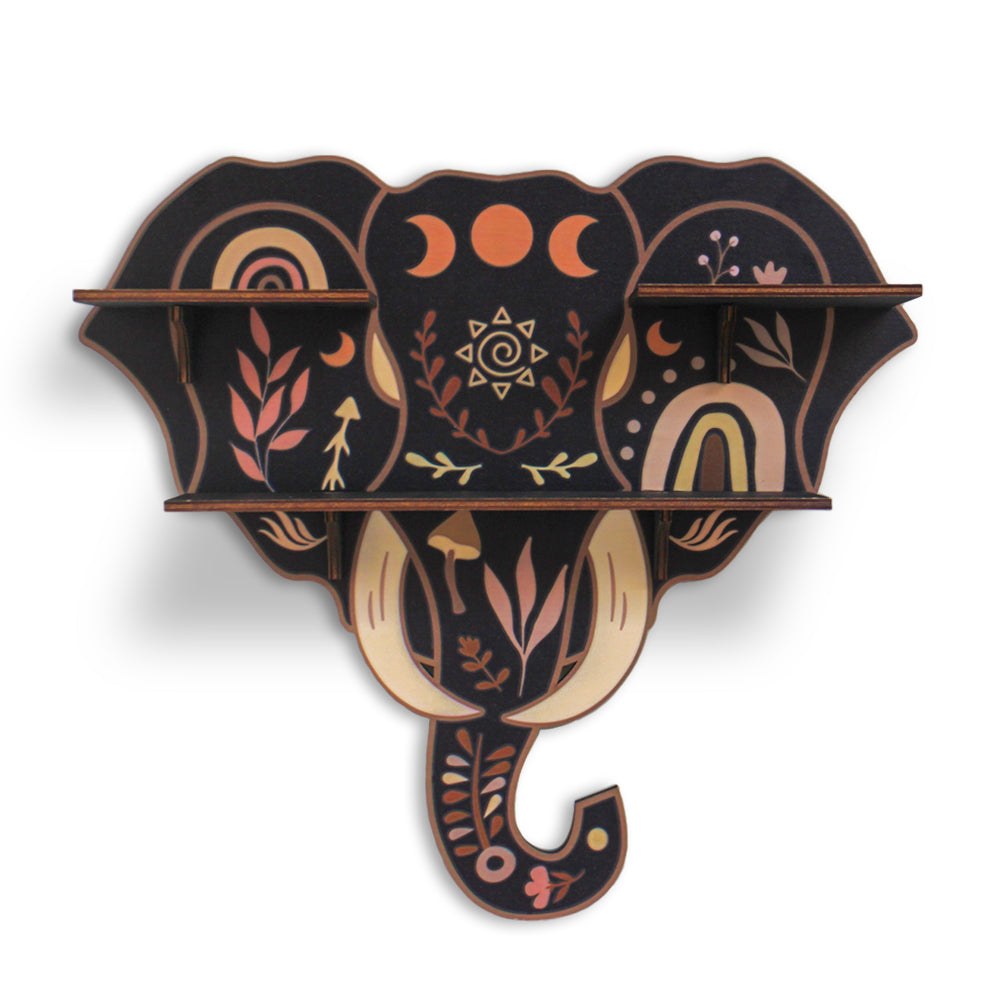 [Floating Shelf]1pc Wooden Wall Shelf, Crystal Display Shelf For Living Room, Bedroom, Rock Gem Stone Storage Organizer, Essential Oil Holder Hanging Case, Meditation Art Spiritual Gift, Wall Decoration, Perfect Gift