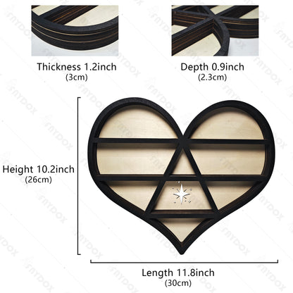 The Heart Wooden Crystal Shelf Display