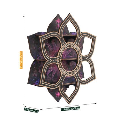 [Floating Shelf] 1pc Wooden Wall Shelf for Crystals Rocks Gems Healing Stones, Trinket Knick Knack Shelf Crystals Holder Organizer, Wooden Wall Shelf for Witch Witchy Wiccan Decor Spiritual Gifts