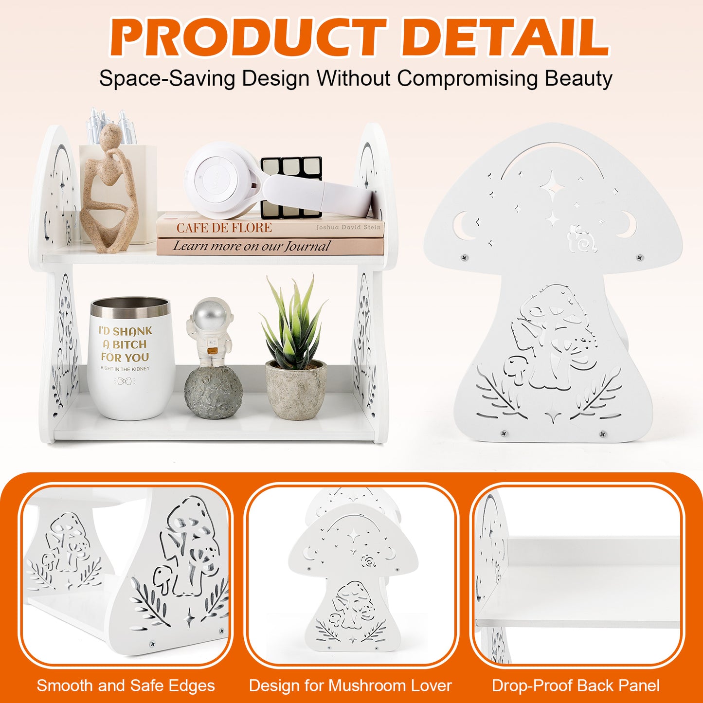 FNYDOX Mushroom Desktop Shelf