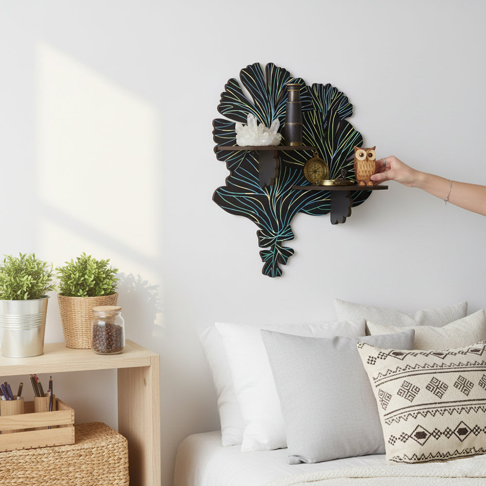 Magic Vine Crystal Display Shelf, Rock Gem Stone Holder, Essential Oils Nail Polish Organizer, Trinket Knick Knack Shelf Wall Mounted, Witch Witchy Wiccan Home Decor