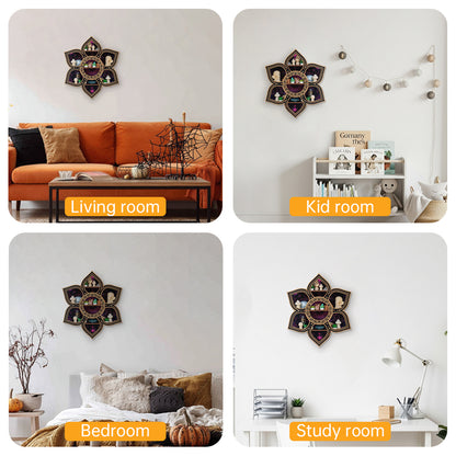 [Floating Shelf] 1pc Wooden Wall Shelf for Crystals Rocks Gems Healing Stones, Trinket Knick Knack Shelf Crystals Holder Organizer, Wooden Wall Shelf for Witch Witchy Wiccan Decor Spiritual Gifts