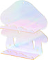 Iridescent Acrylic Mushroom Floating Shelves, Clear Rainbow Floating Shelves for Wall, Cute Shelves Mushroom Decor Gifts for Women, Mushroom Item Trinket Shelf Knick Knack Display Shelves Wall Mounted