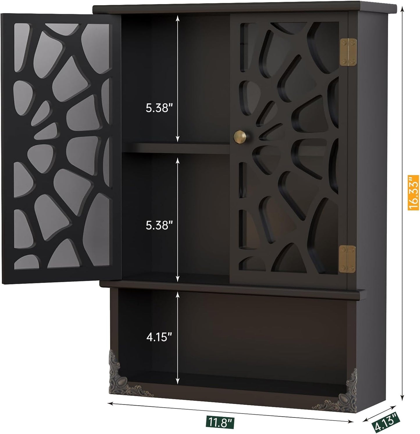 Gothic Spider Web Tabletop & Wall Shelf, Dark Goth Academia Witchy Decor, Vintage Coffin Flaoting Shelves, Halloween Decor Trinket & Knick Knack Shelf, Unique Wall Decor for Goth Lovers