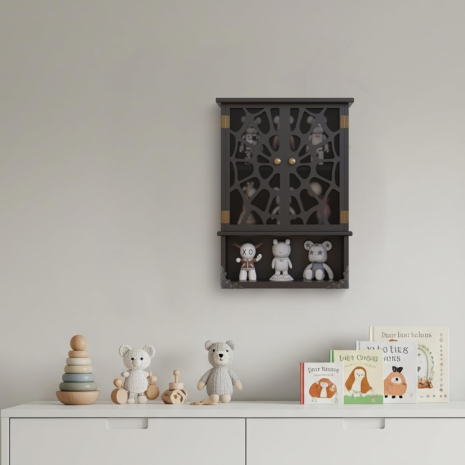 Gothic Spider Web Tabletop & Wall Shelf, Dark Goth Academia Witchy Decor, Vintage Coffin Flaoting Shelves, Halloween Decor Trinket & Knick Knack Shelf, Unique Wall Decor for Goth Lovers