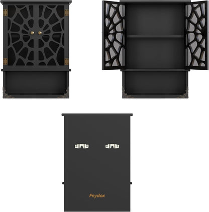 Gothic Spider Web Tabletop & Wall Shelf, Dark Goth Academia Witchy Decor, Vintage Coffin Flaoting Shelves, Halloween Decor Trinket & Knick Knack Shelf, Unique Wall Decor for Goth Lovers