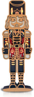 FNYDOX Nutcracker Christmas Decor, LED Nutcracker Wood Carving Christmas Tall Nutcracker Figures for Gifts Nut Cracker Christmas Decorations Living Room Bedroom Home Room Nutcracker Ornaments
