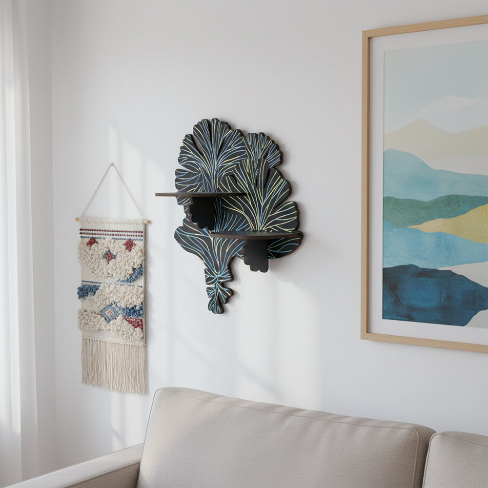 Magic Vine Crystal Display Shelf, Rock Gem Stone Holder, Essential Oils Nail Polish Organizer, Trinket Knick Knack Shelf Wall Mounted, Witch Witchy Wiccan Home Decor