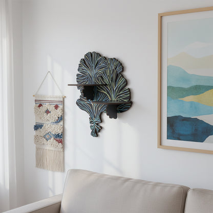 Magic Vine Crystal Display Shelf, Rock Gem Stone Holder, Essential Oils Nail Polish Organizer, Trinket Knick Knack Shelf Wall Mounted, Witch Witchy Wiccan Home Decor