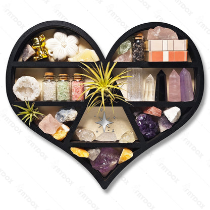 The Heart Wooden Crystal Shelf Display