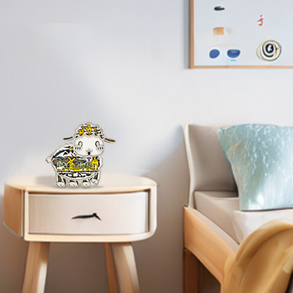 Sheep 3D Wood Carving Light