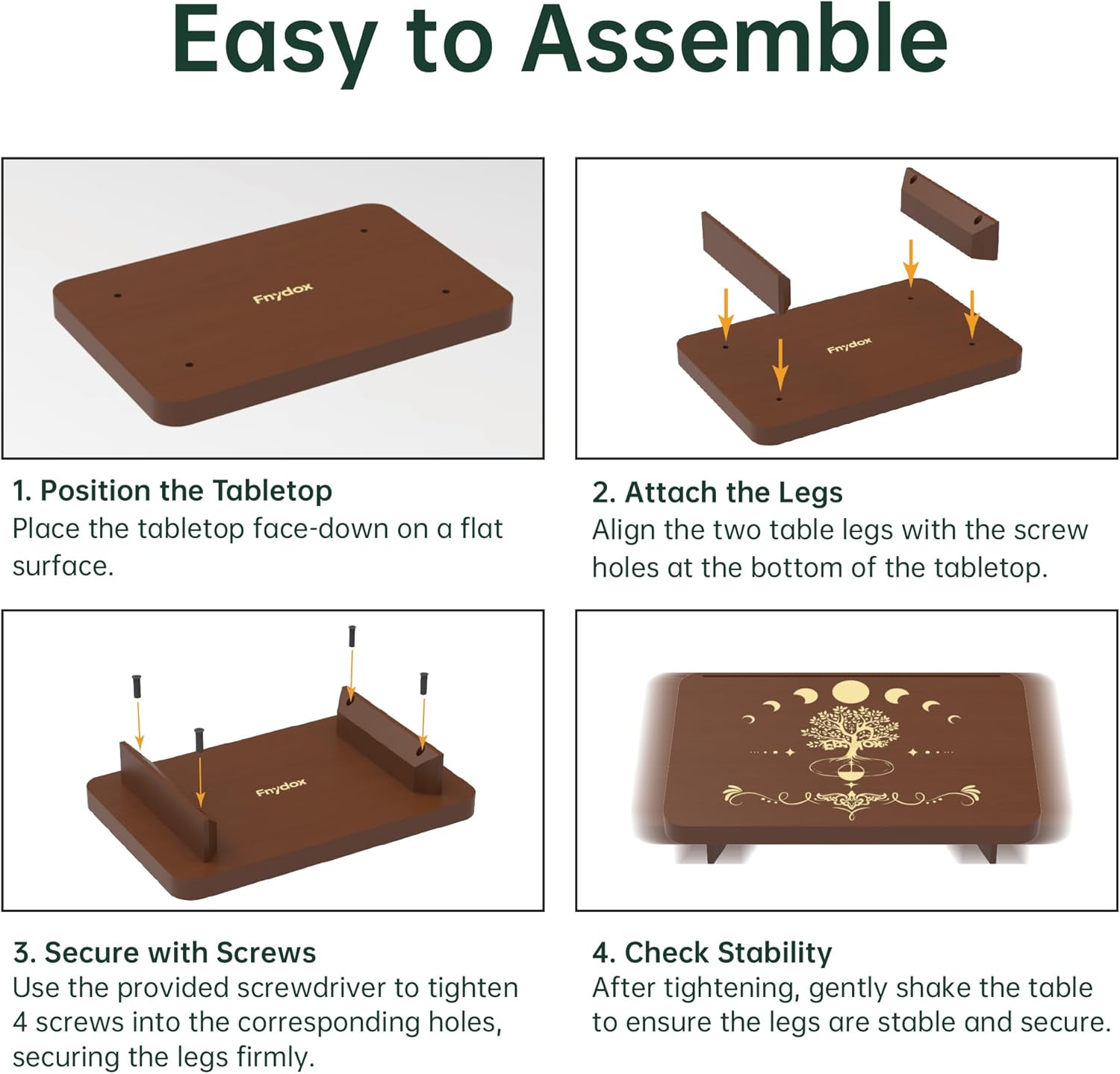 Tree of Life Altar Table with Tarot Card Holder, Small Wooden Meditation Table Aesthetic Alter, Witchcraft Supplies Witchy Home Decor, Wiccan Supplies and Tools, Pagan Altar Witch Decor