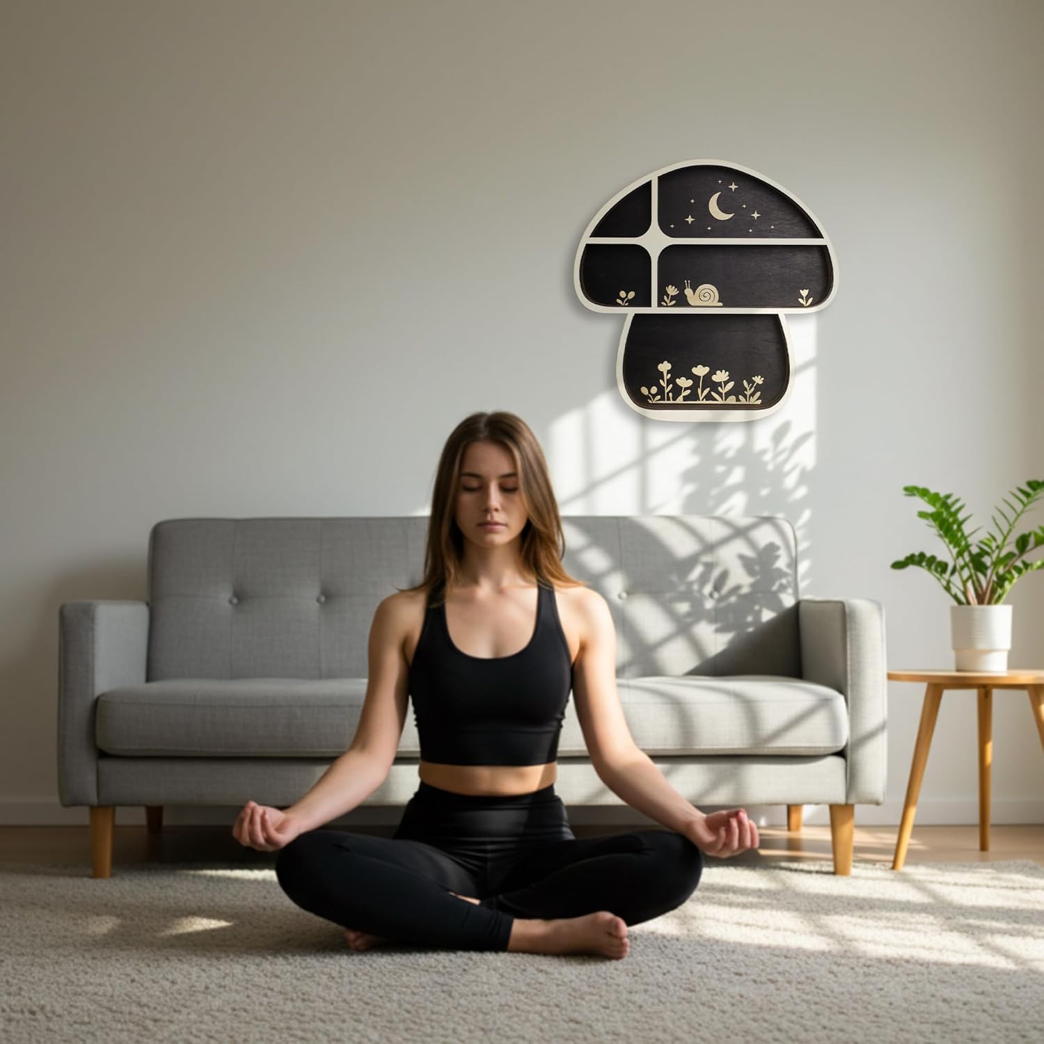 Mushroom Decor, Mushroom Shelf Cute Wall Decor for Mushroom Lovers, Witchy Decor Trinket Knick Knack Shelves, Spiritual Decor Crystal Shelf, Oddities and Curiosities Cute Shelves