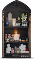 Gothic Crystal Shelf Display for Wall, Wooden Rock Gem Healing Stone Display Shelf Wall Mounted, Crystal Holder Trinket Organizer Knick Knack Shelf, Gothic Witchy Decor Gifts for Women - 2025 UPGRADED
