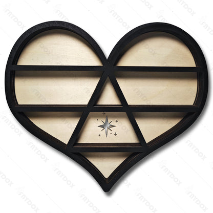 The Heart Wooden Crystal Shelf Display
