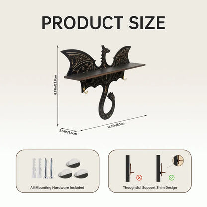 FNYDOX Fantasy Decor Dragon Shelf