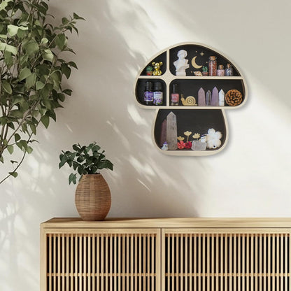 Mushroom Decor, Mushroom Shelf Cute Wall Decor for Mushroom Lovers, Witchy Decor Trinket Knick Knack Shelves, Spiritual Decor Crystal Shelf, Oddities and Curiosities Cute Shelves