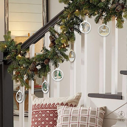 Christmas Nutcracker Ornament Set 24 PCS, Wooden Nutcracker Creative Decorations, Nut Hanging Christmas Statues Set, Christmas Tree Hanging Figurines Decor, Holiday Presents for Home Party, Xmas Gifts