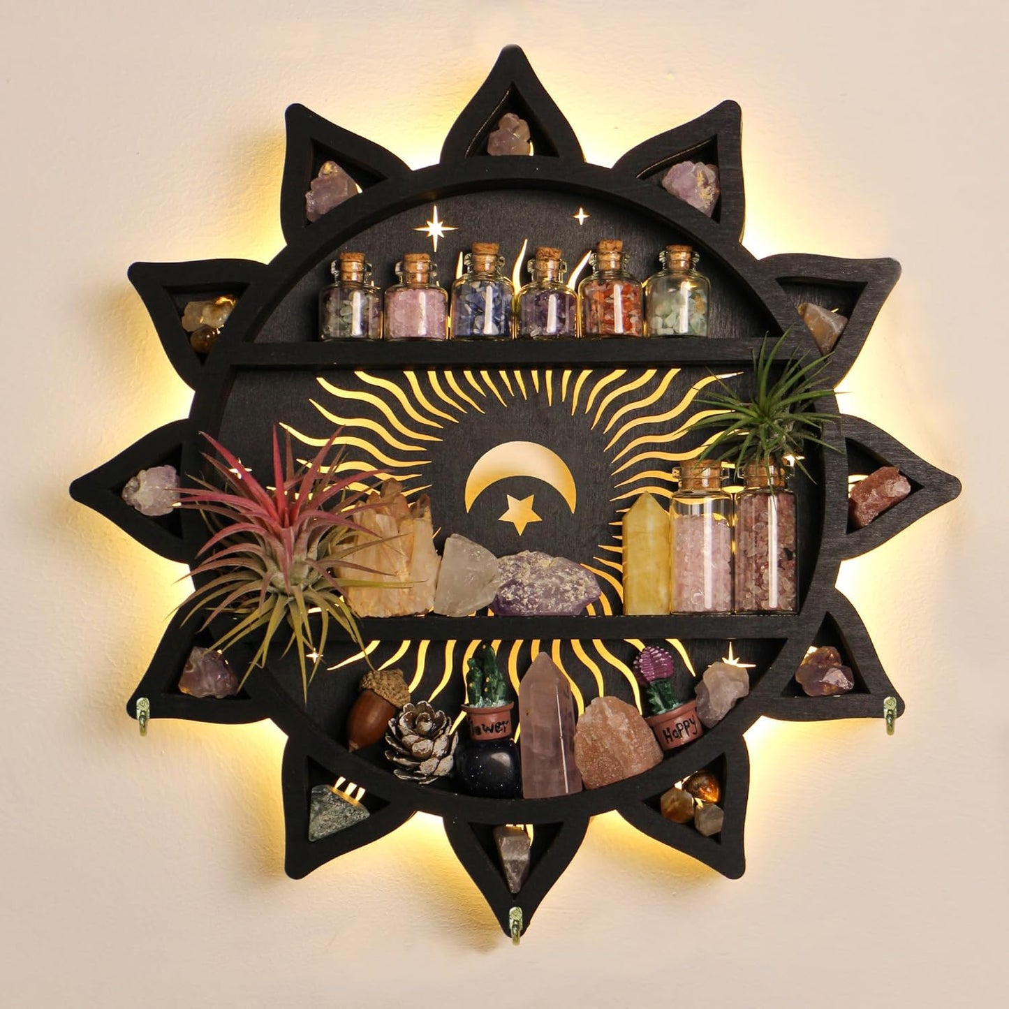 FNYDOX Trinket Shelf with LED Light (Mandala)