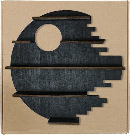 Large 17.7&quot; Wooden Circle Floating Shelves for Wall, Figures Minifigures Figurine Display Shelf Wall Mount, Wood Wall Hanging Shelf for Collection Collectibles, for Bedroom Living Room