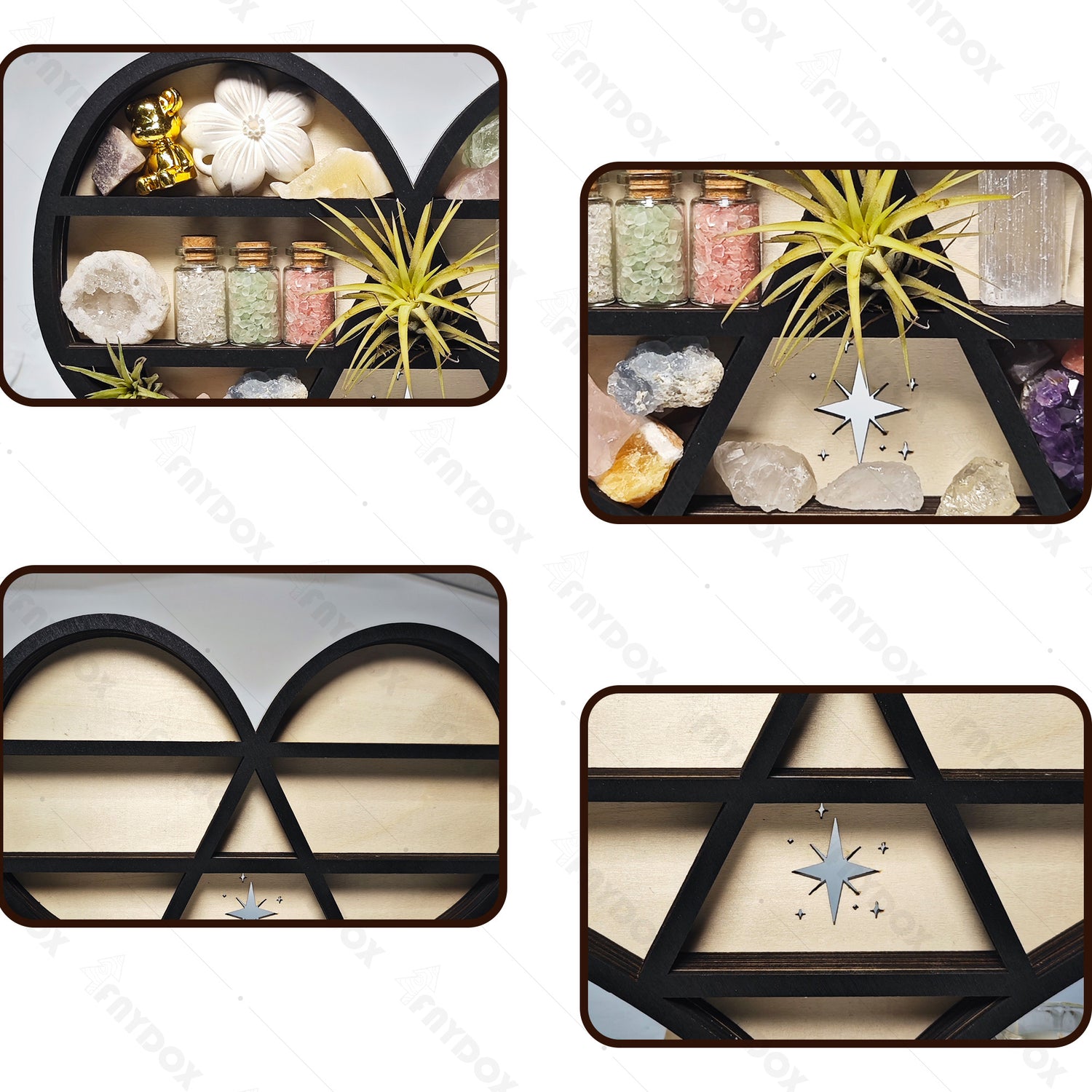 The Heart Wooden Crystal Shelf Display