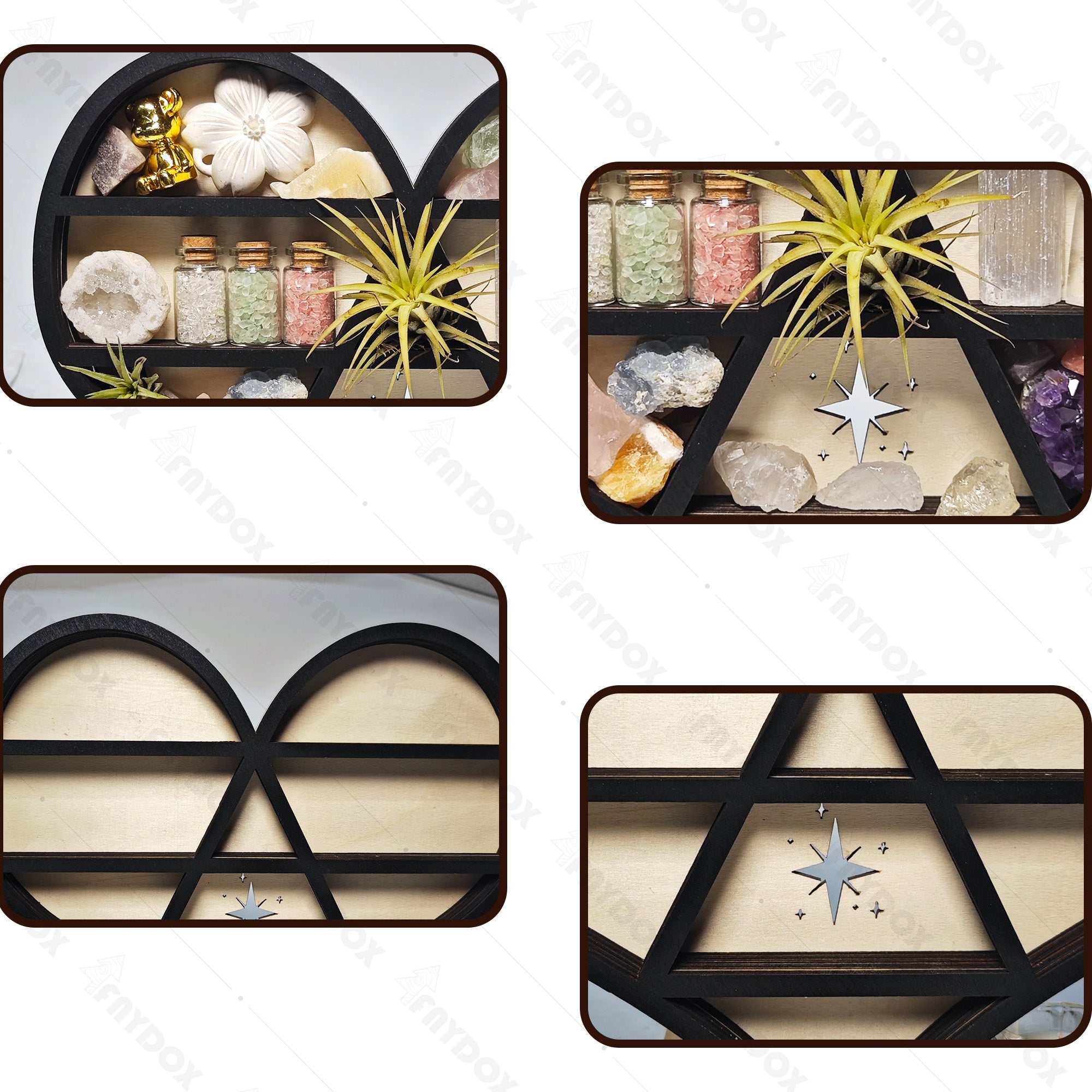 The Heart Wooden Crystal Shelf Display
