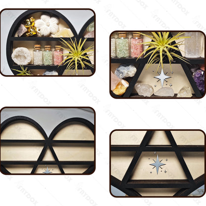The Heart Wooden Crystal Shelf Display