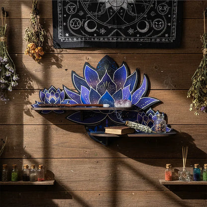 FNYDOX Purple Lotus Flower Wall Shelf