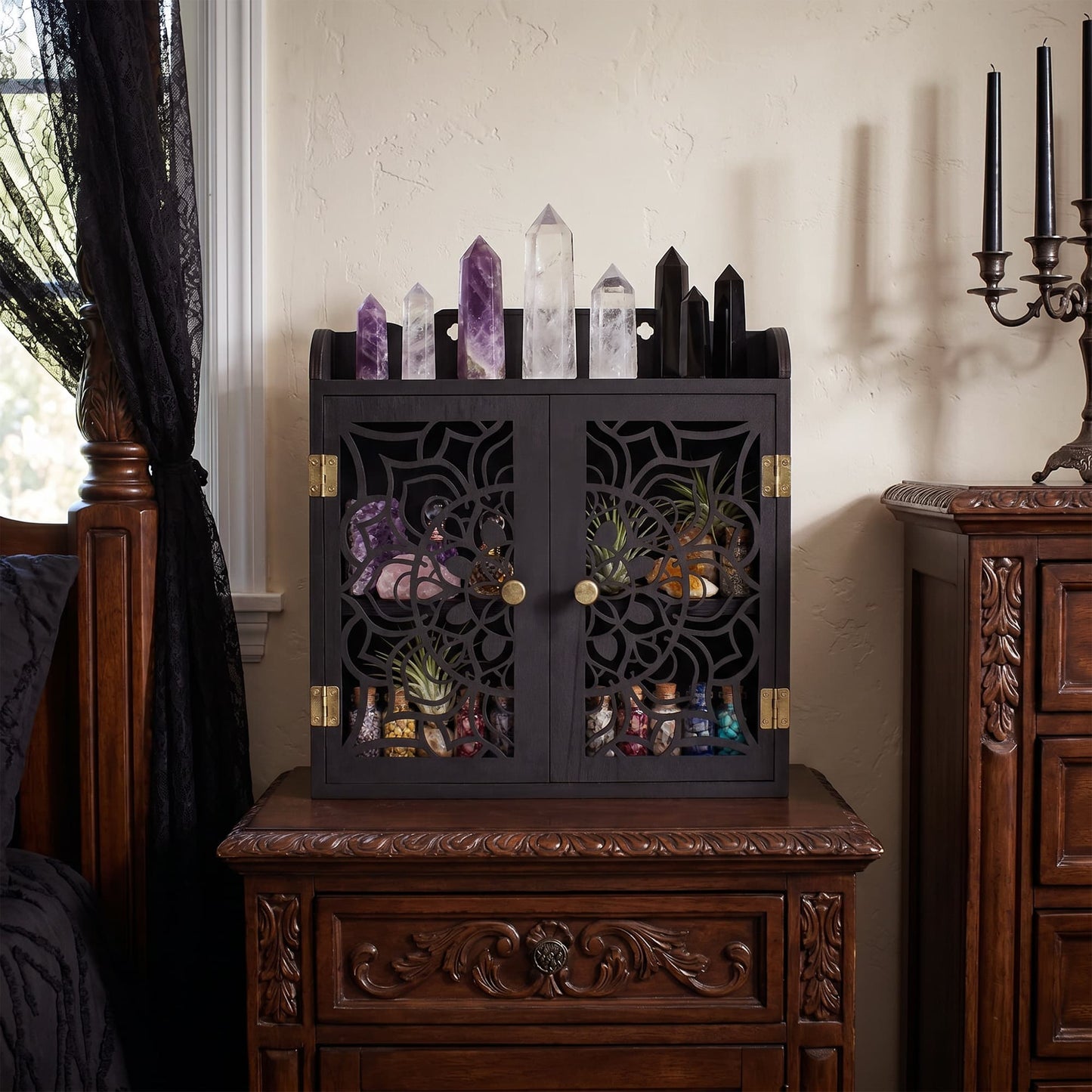 FNYDOX Black Desktop Cabinet