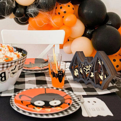 FNYDOX Halloween Bat Wooden Decor