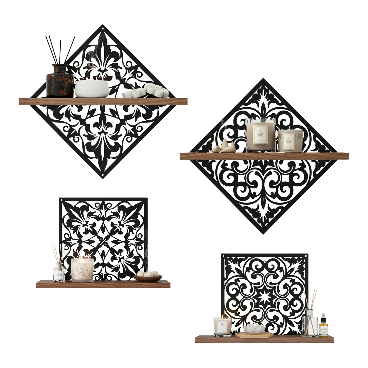 FNYDOX Metal Floating Shelf (2PCS)