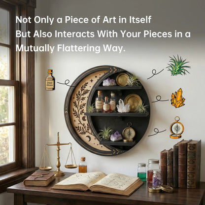 FNYDOX Whimsical Decor Moon Shelf with Light