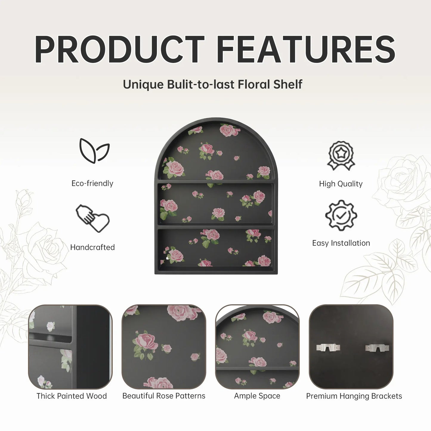 FNYDOX Arched Wall Shelf (Rose)