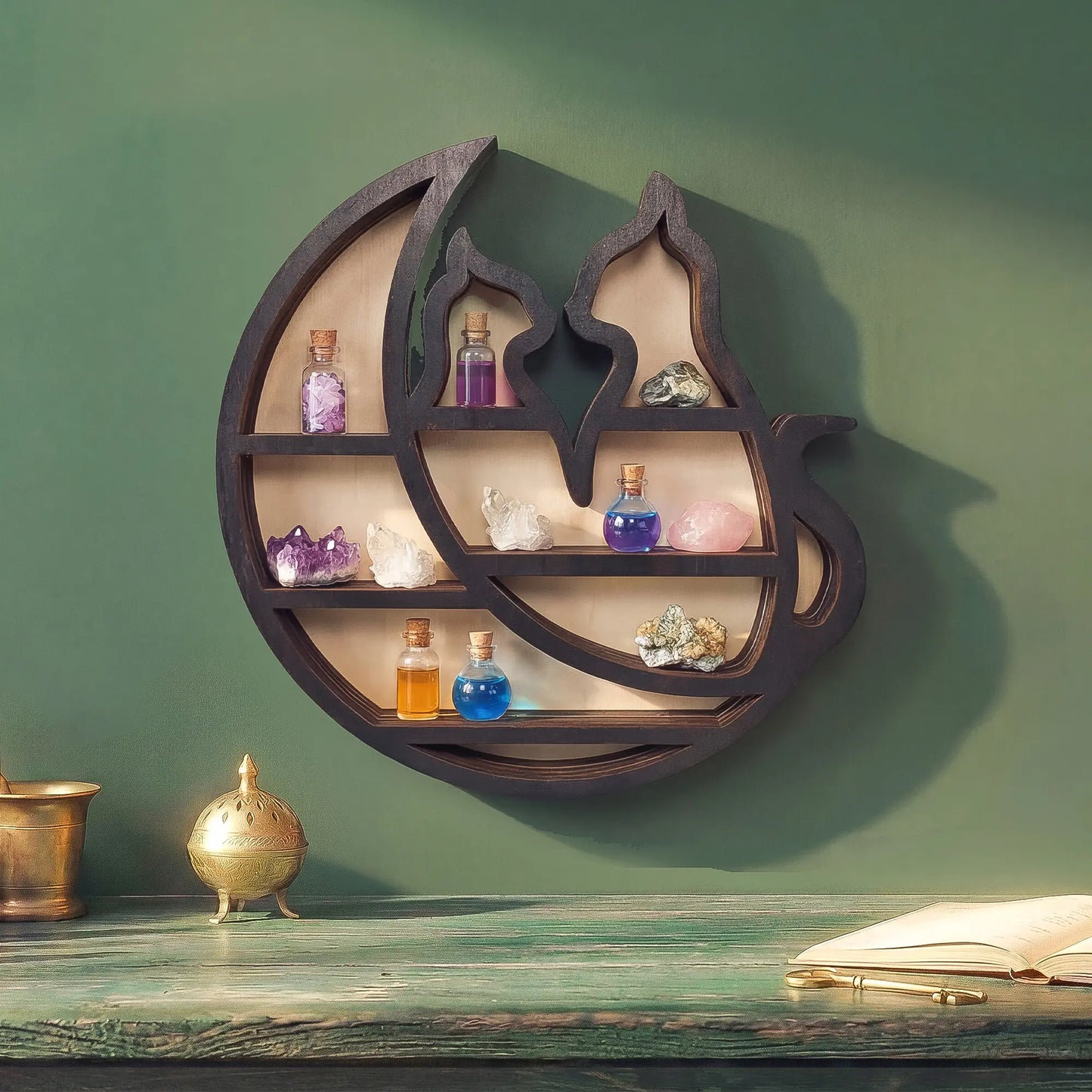FNYDOX Cats on The Moon Shelf